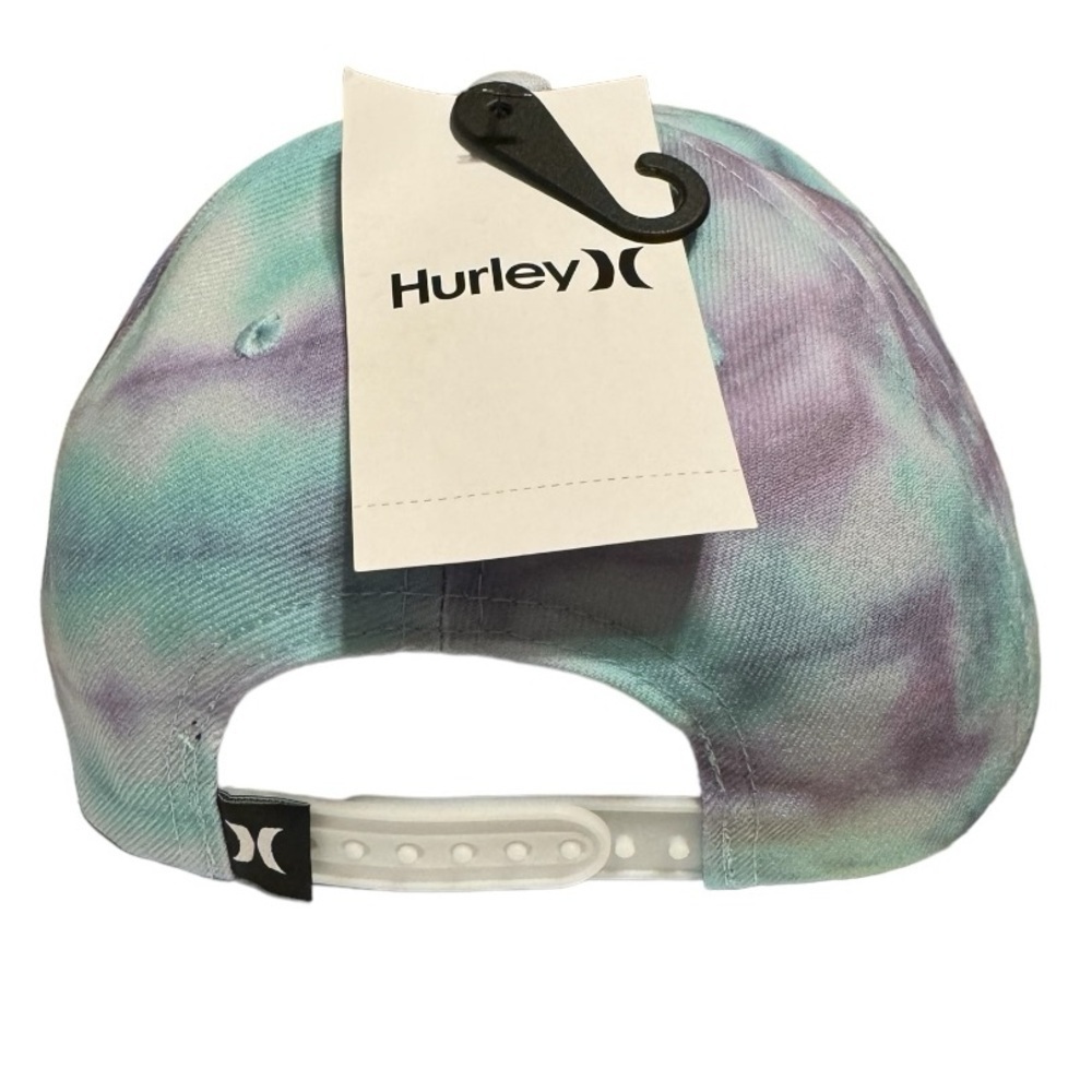 NWT Hurley Pastel Tie Dye Baseball Cap, Teal and Purple - Picture 2 of 9